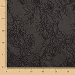 Brokat-Blumen-Stoff Schwarz - Ribes y Casals