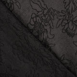 Brokat-Blumen-Stoff Schwarz - Ribes y Casals