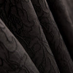 Brokat-Blumen-Stoff Schwarz - Ribes y Casals
