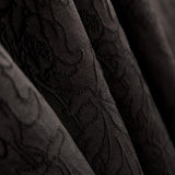 Brokat-Blumen-Stoff Schwarz - Ribes y Casals