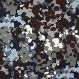 Viskose Camouflage Blau - Ribes y Casals