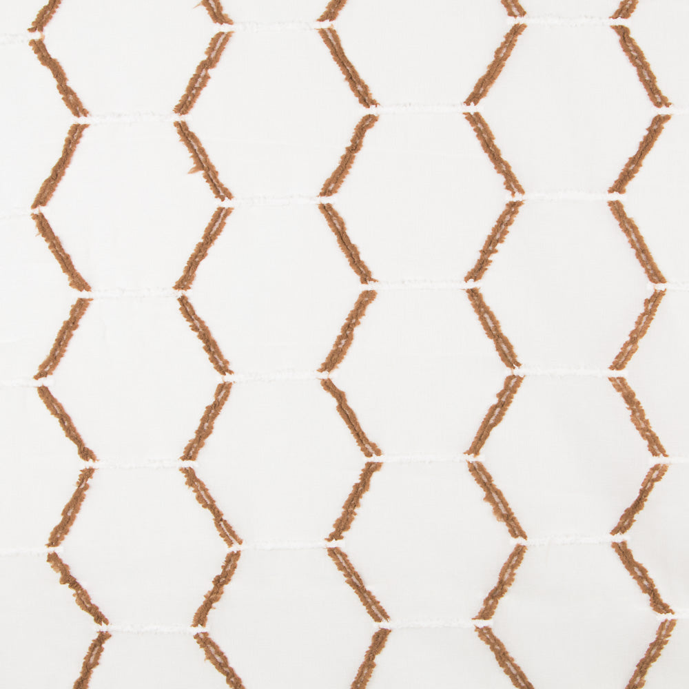 Geometrischer Fantasy Vorhangstoff Braun - Ribes y Casals