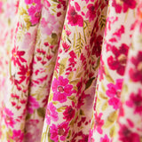 Fuchsia Garten Krepp Stoff - Ribes y Casals