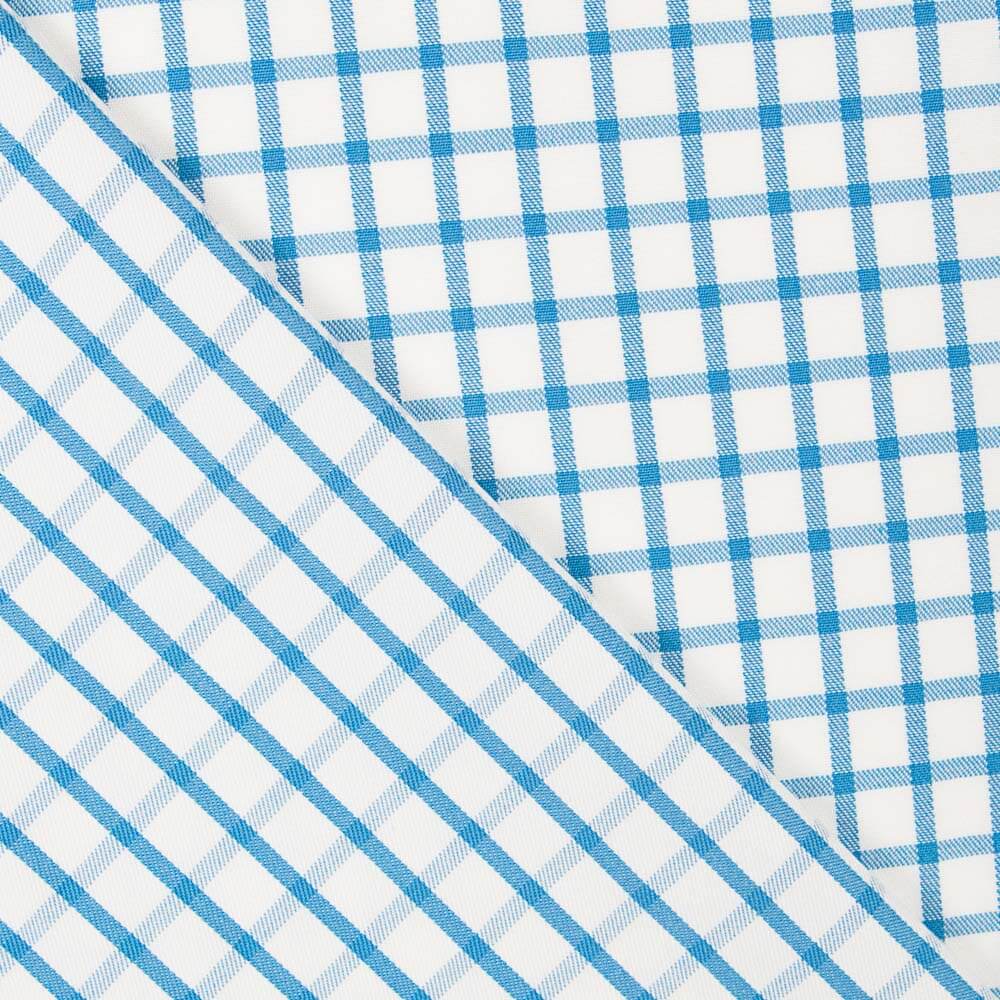 Blau karierter Twill - Ribes y Casals