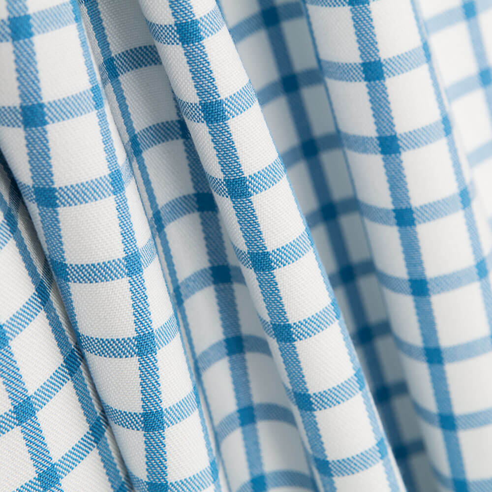 Blau karierter Twill - Ribes y Casals