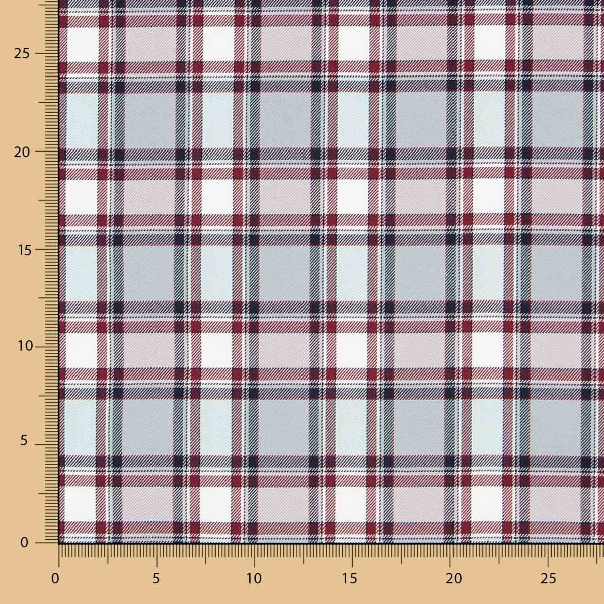 Türkis karierter Twill - Ribes y Casals