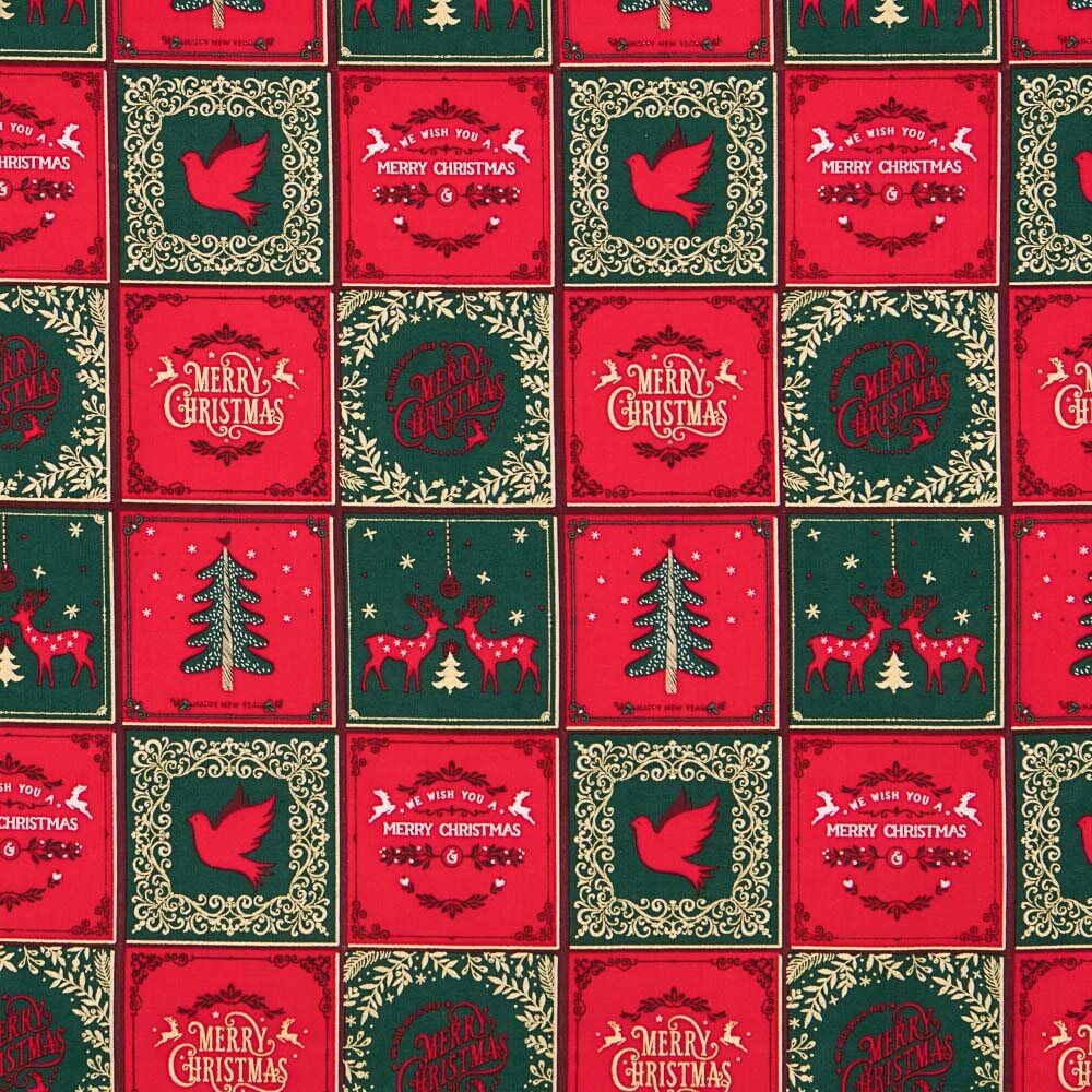 Merry Xmas Baumwolle Weihnachten Plaid - Ribes y Casals