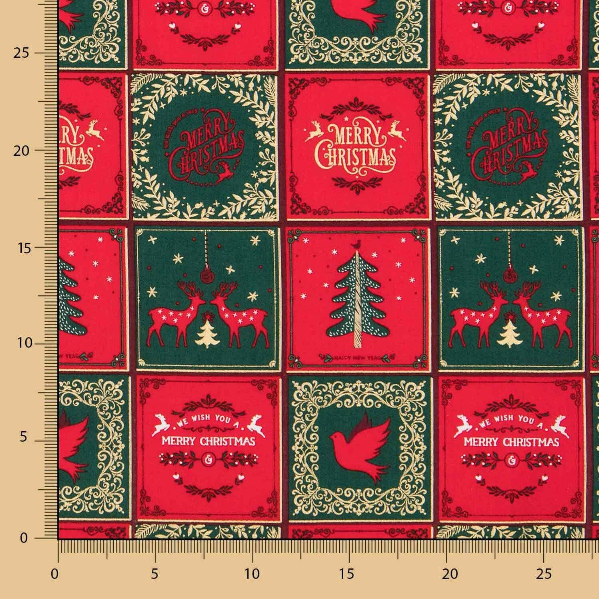 Merry Xmas Baumwolle Weihnachten Plaid - Ribes y Casals