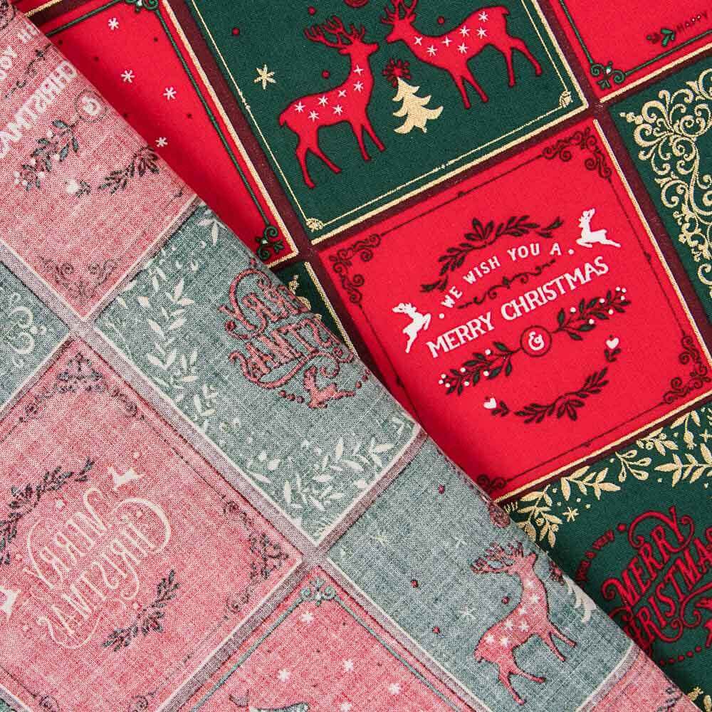 Merry Xmas Baumwolle Weihnachten Plaid - Ribes y Casals