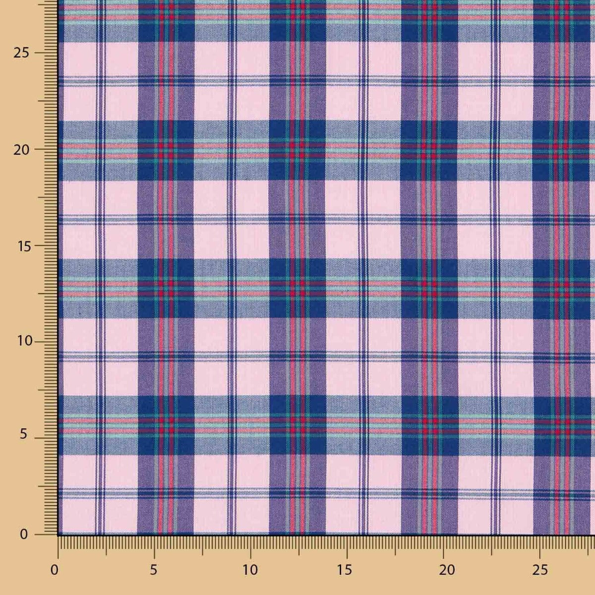 Twill-Quadrate Bicolour Pink - Ribes y Casals
