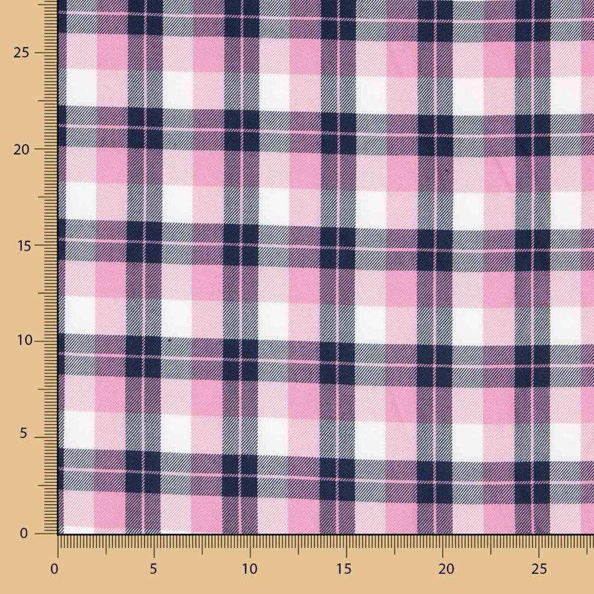 Rosa karierter Twill - Ribes y Casals
