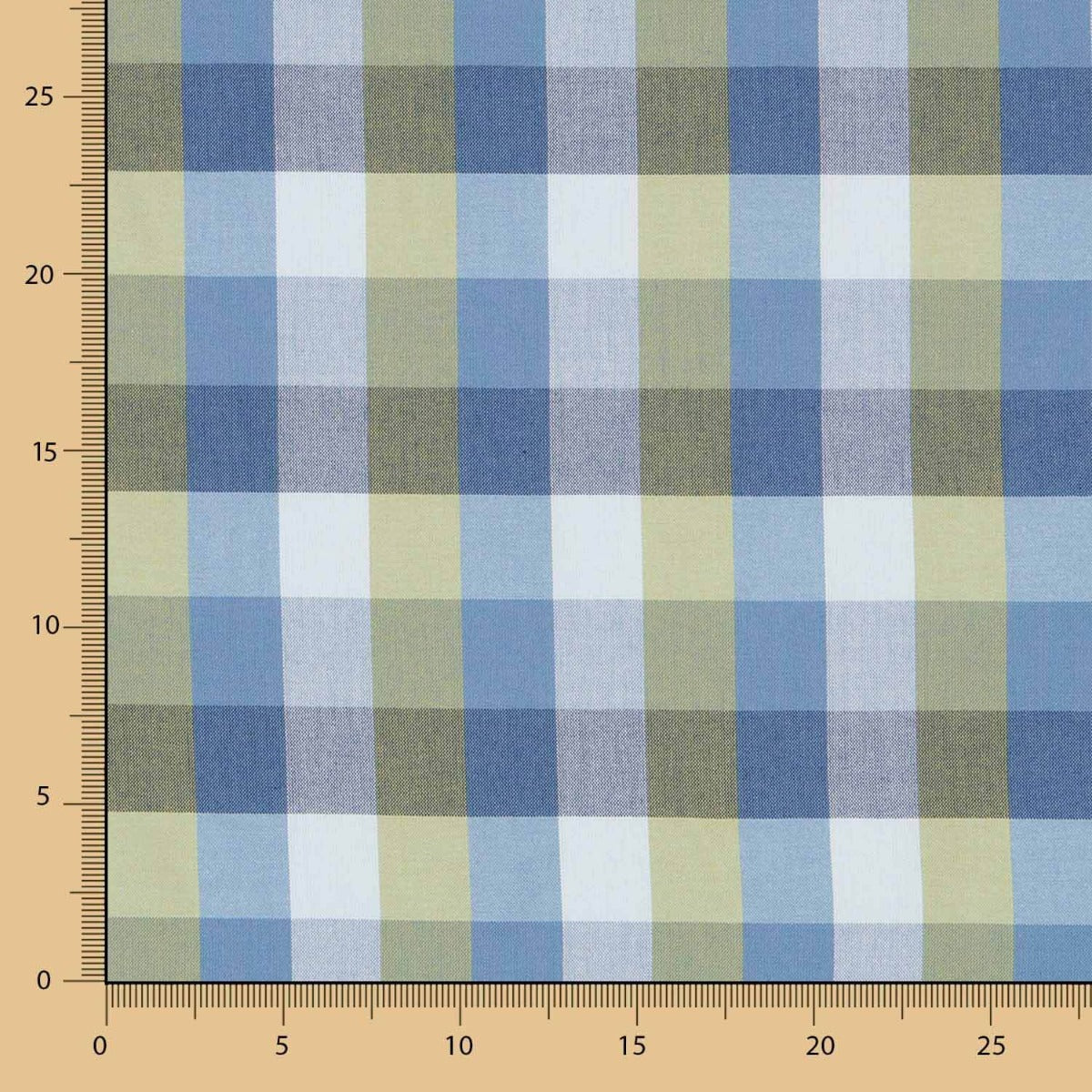 Twill Plaid Blau Grün - Ribes y Casals