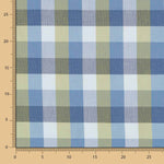 Twill Plaid Blau Grün - Ribes y Casals