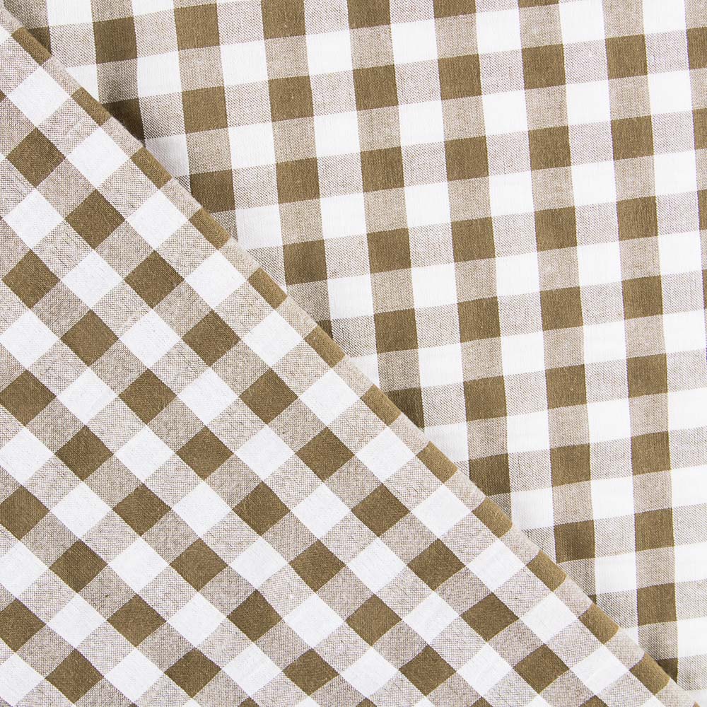 Seersucker Rahmen Maxi Khaki - Ribes y Casals