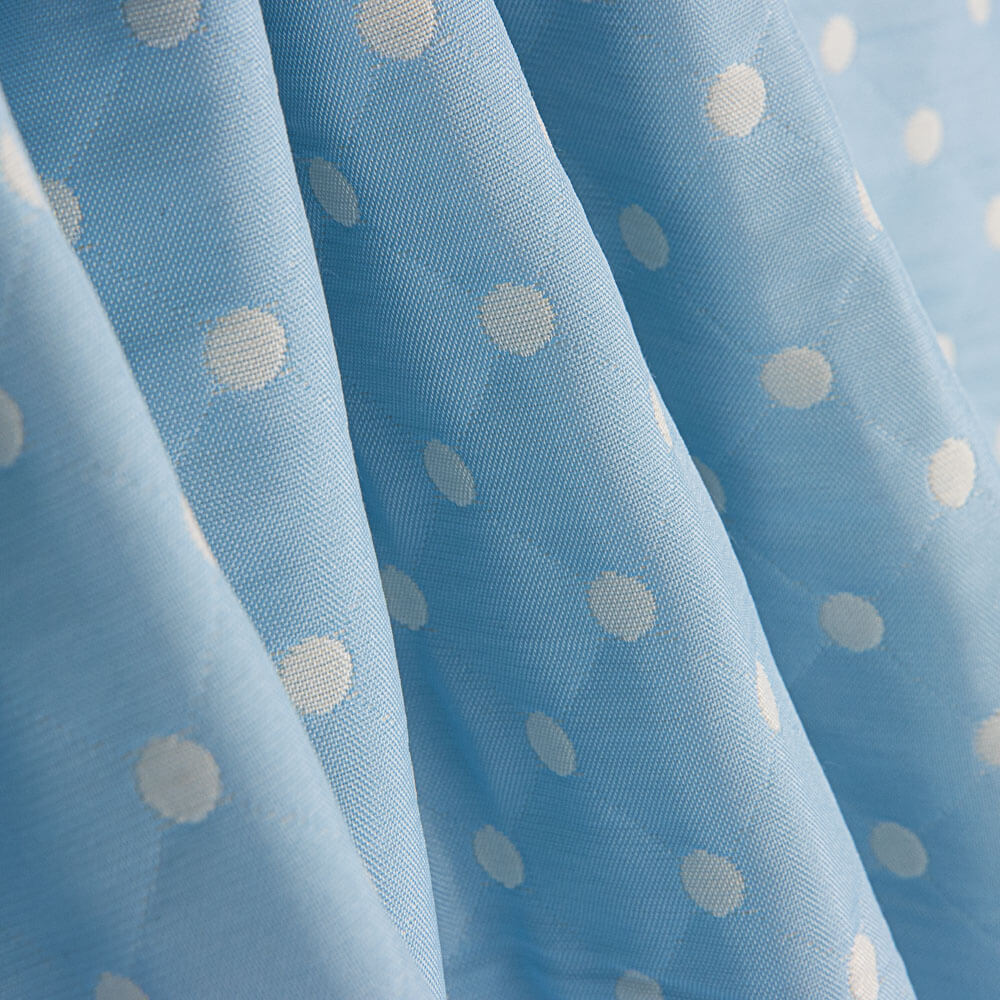 Jacquard Reversible Polka Dots Blau - Ribes y Casals