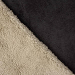 Wildleder-Borreguito Double Face Stoff Schwarz - Ribes y Casals