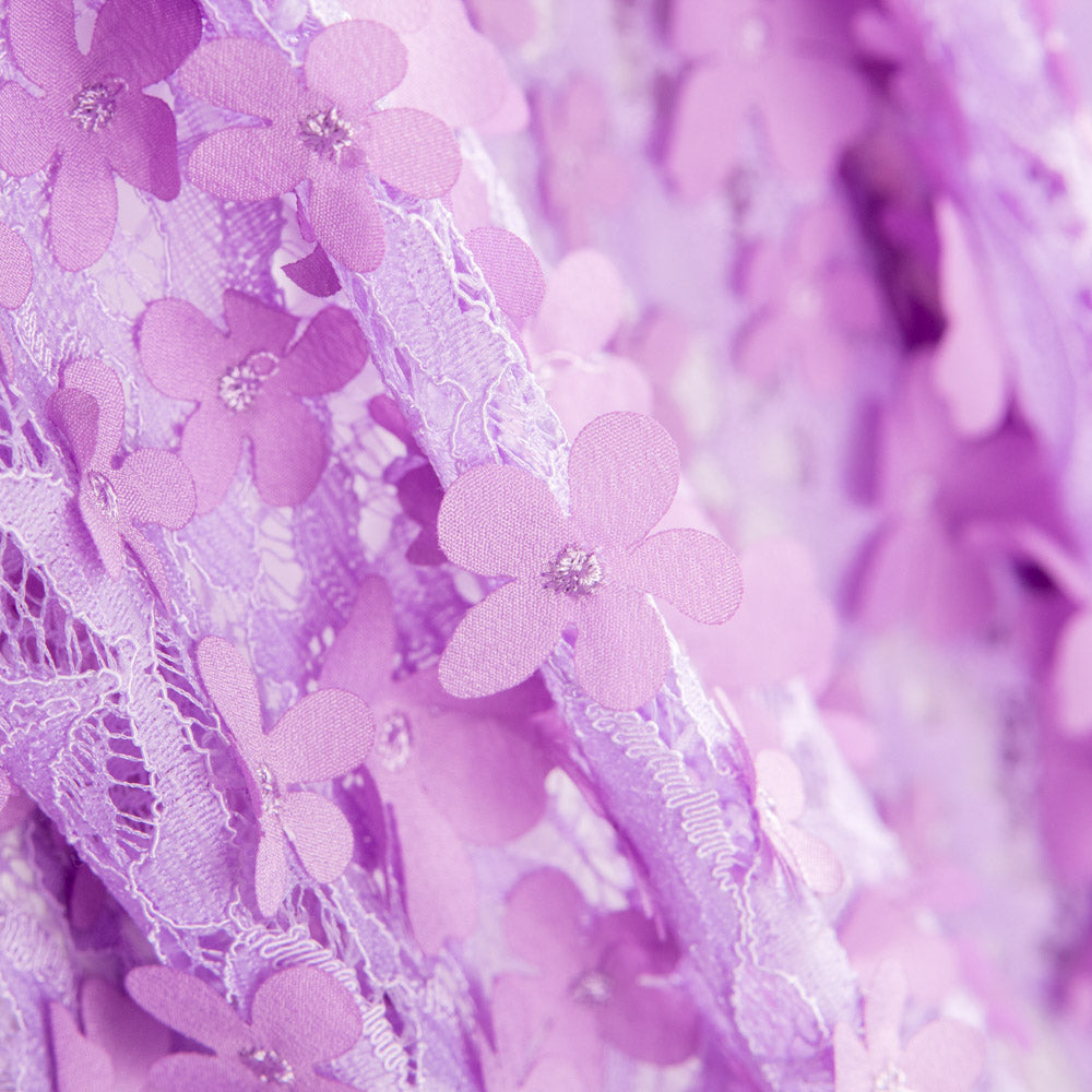 Mauve Blume Spitze Stoff - Ribes y Casals