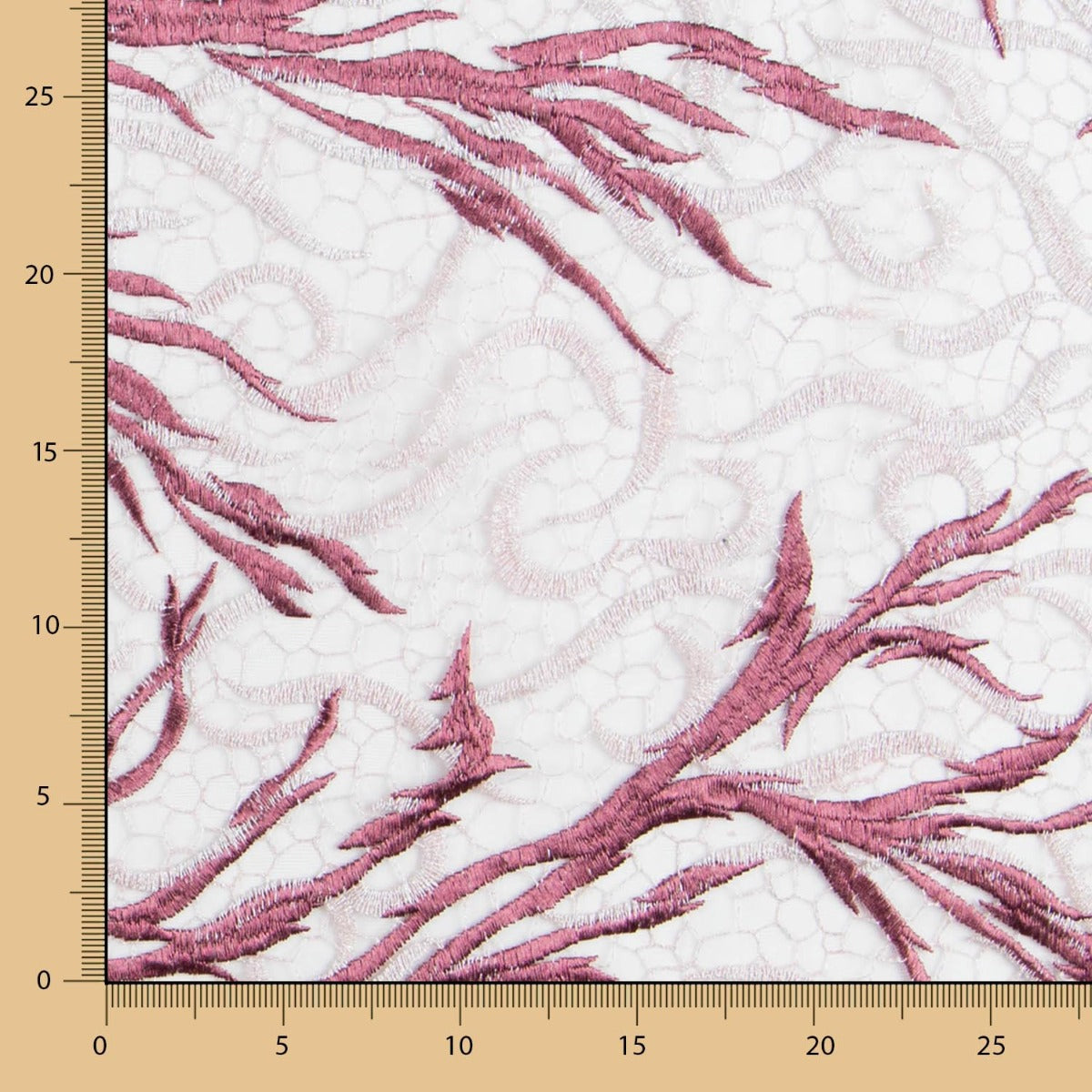 Stoff Spitze Zweige Rosa Make-up - Ribes y Casals