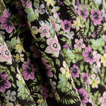 Polyester-Krepp, geblümt, rosa - Ribes y Casals