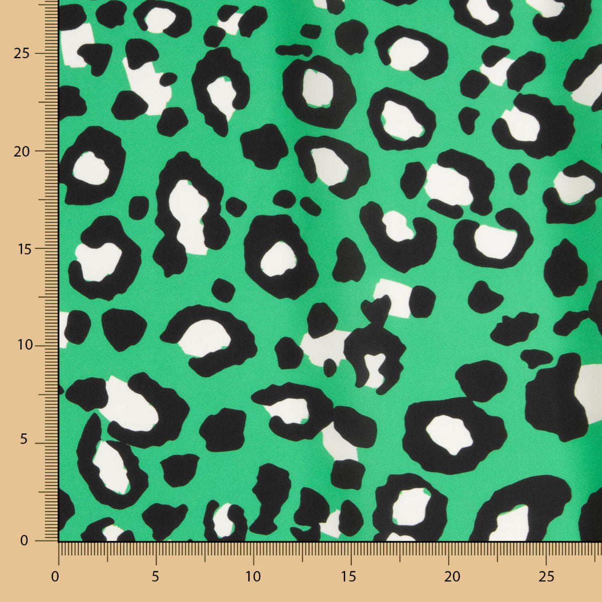 Grüner Satin mit Leopardenmuster - Ribes y Casals