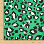 Grüner Satin mit Leopardenmuster - Ribes y Casals