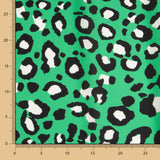 Grüner Satin mit Leopardenmuster - Ribes y Casals