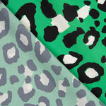 Grüner Satin mit Leopardenmuster - Ribes y Casals