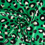 Grüner Satin mit Leopardenmuster - Ribes y Casals
