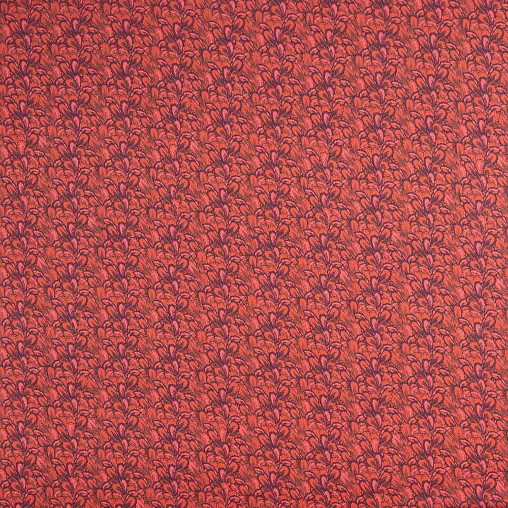 Satin Floral Print Rot - Ribes y Casals