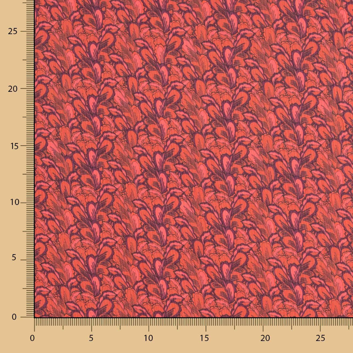 Satin Floral Print Rot - Ribes y Casals