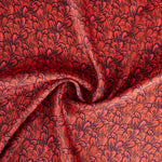 Satin Floral Print Rot - Ribes y Casals