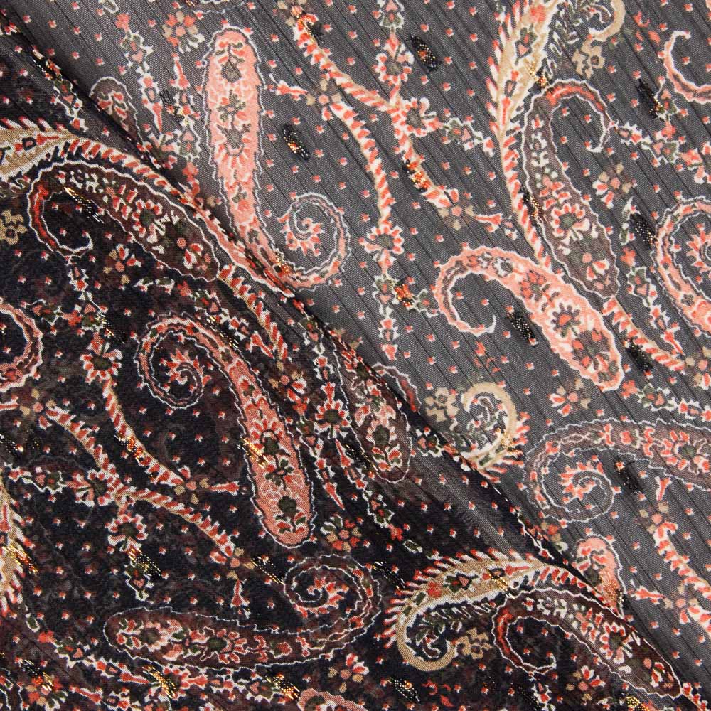 Gaze Pasiley Polka Dot Schwarz - Ribes y Casals