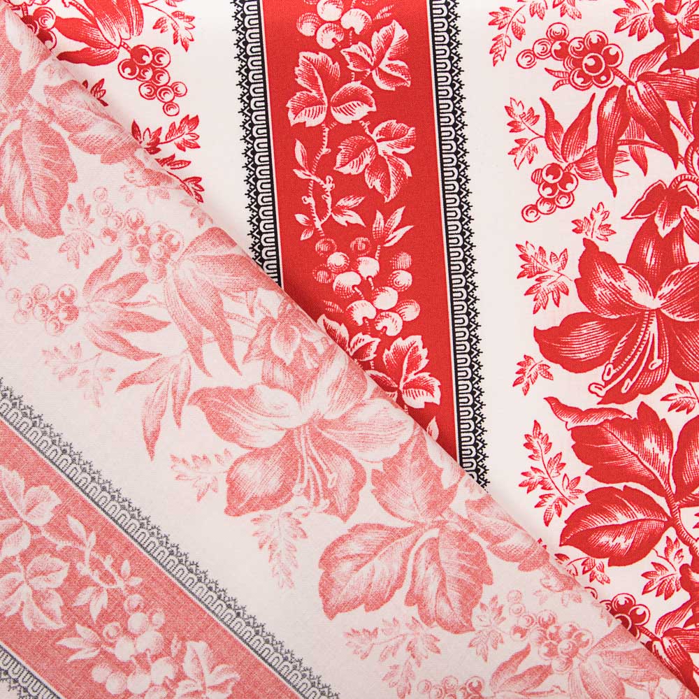 Aufnäher Americano Bayadera Floral Rot - Ribes y Casals