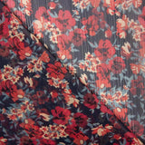 Gaze Polyester Blumen Granat - Ribes y Casals