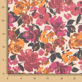Polyester Gaze Blumen Fuchsia - Ribes y Casals
