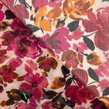 Polyester Gaze Blumen Fuchsia - Ribes y Casals