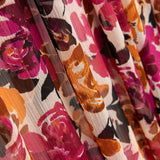 Polyester Gaze Blumen Fuchsia - Ribes y Casals