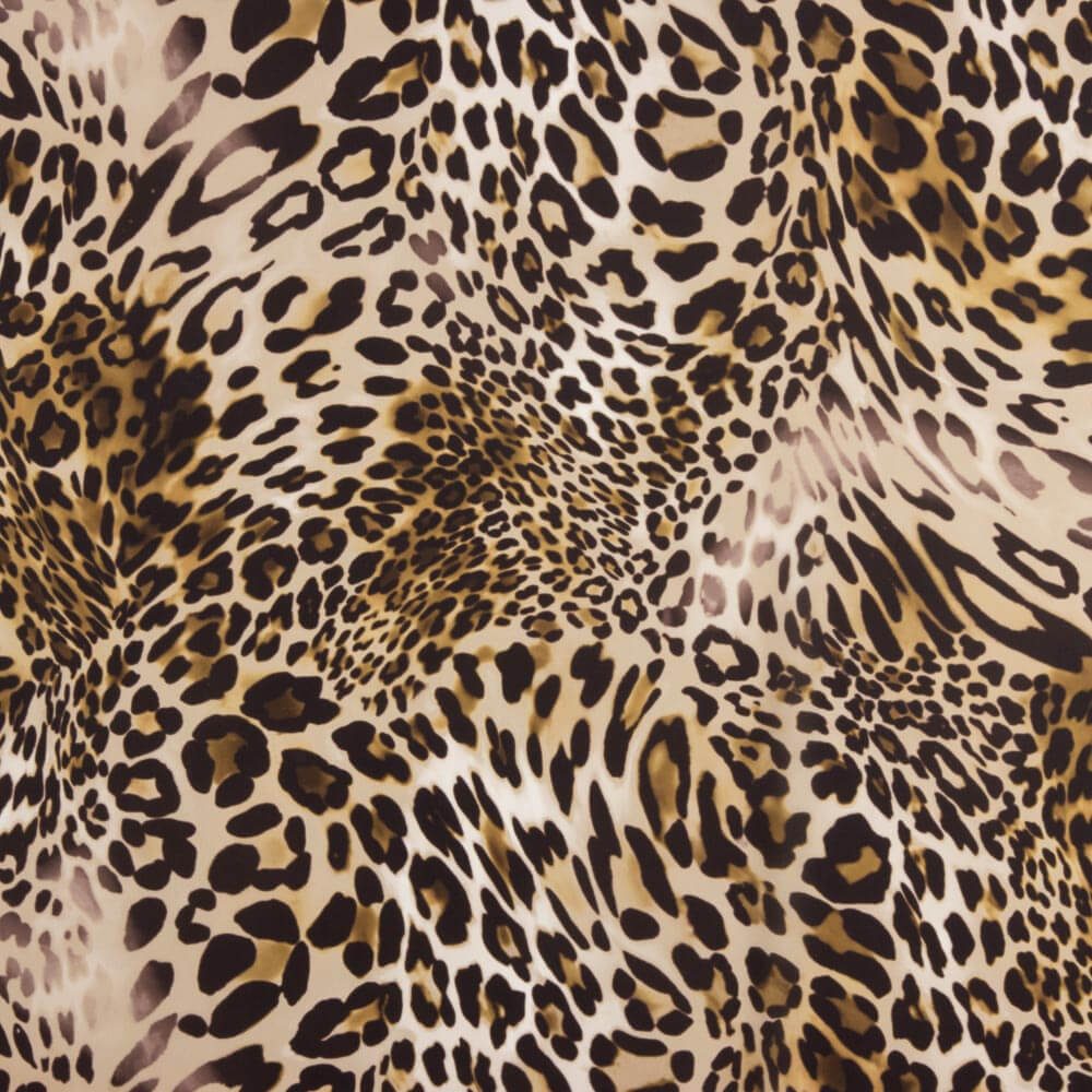Georgette Leopard Print Braun - Ribes y Casals