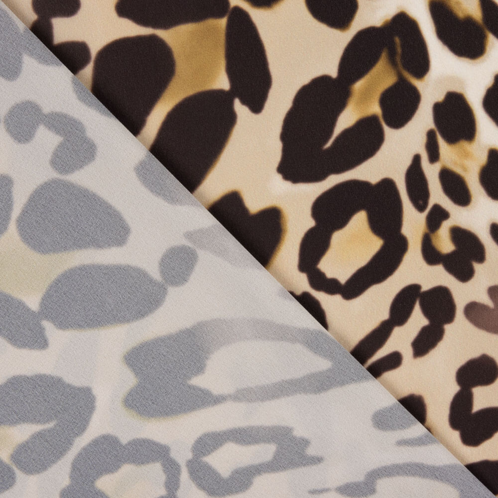 Georgette Leopard Print Braun - Ribes y Casals
