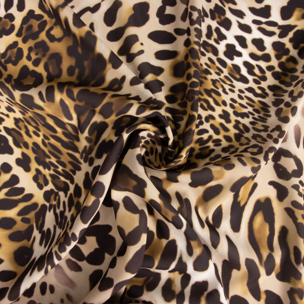 Georgette Leopard Print Braun - Ribes y Casals