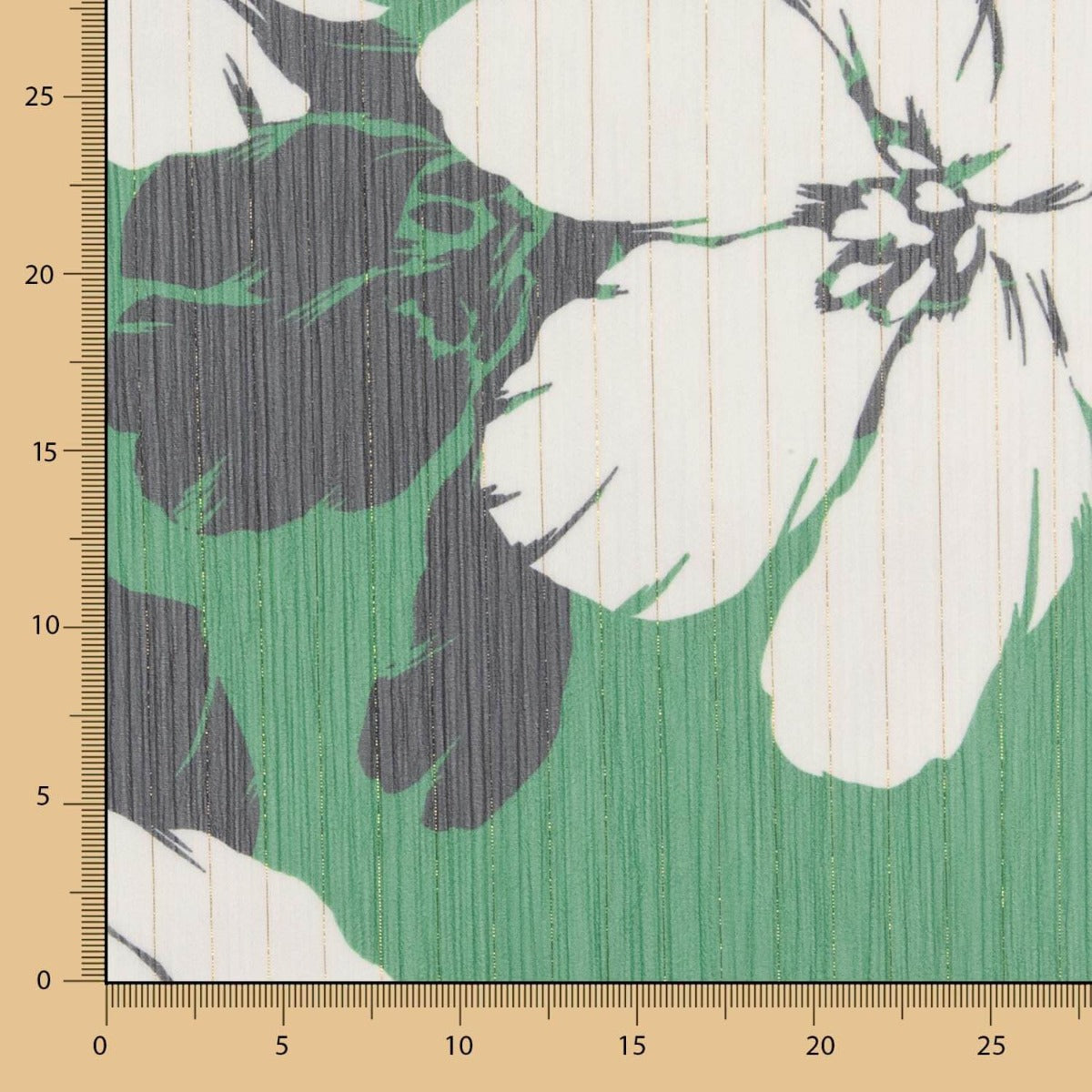 Lurex Gaze Maxi Blume Grün - Ribes y Casals