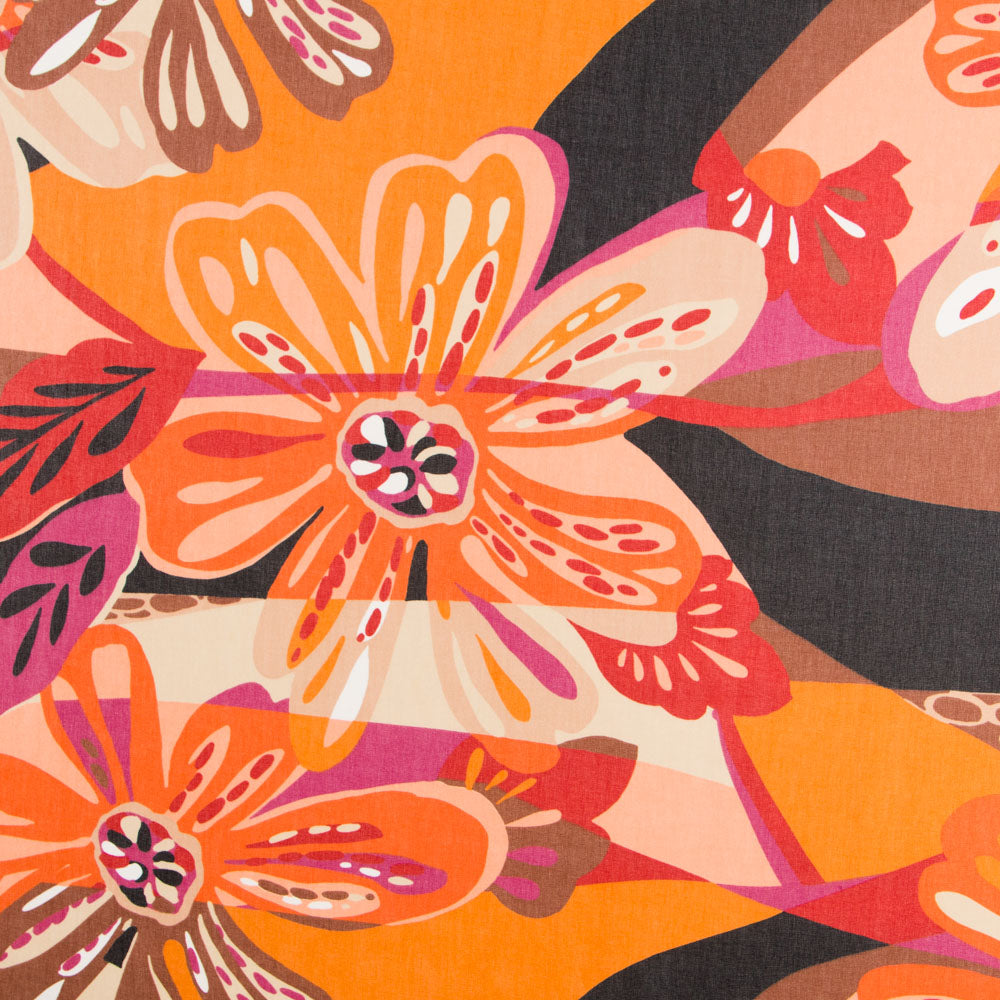 Polyester-Gaze Maxiflower Orange - Ribes y Casals