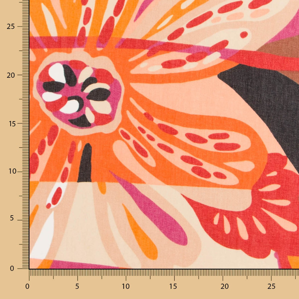 Polyester-Gaze Maxiflower Orange - Ribes y Casals