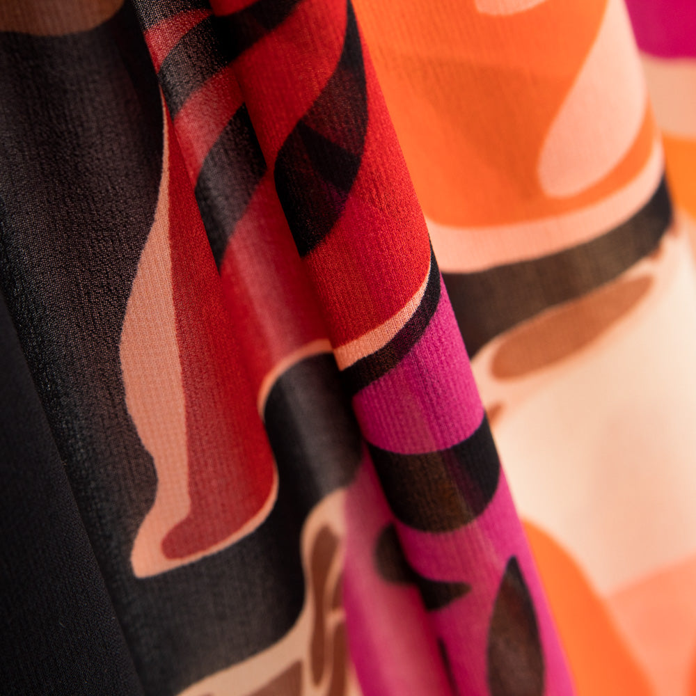 Polyester-Gaze Maxiflower Orange - Ribes y Casals