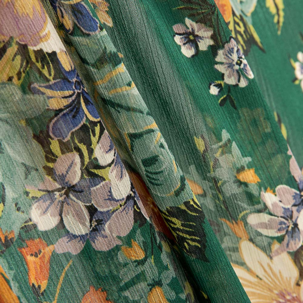 Polyester Gaze Grün Gartenblume - Ribes y Casals