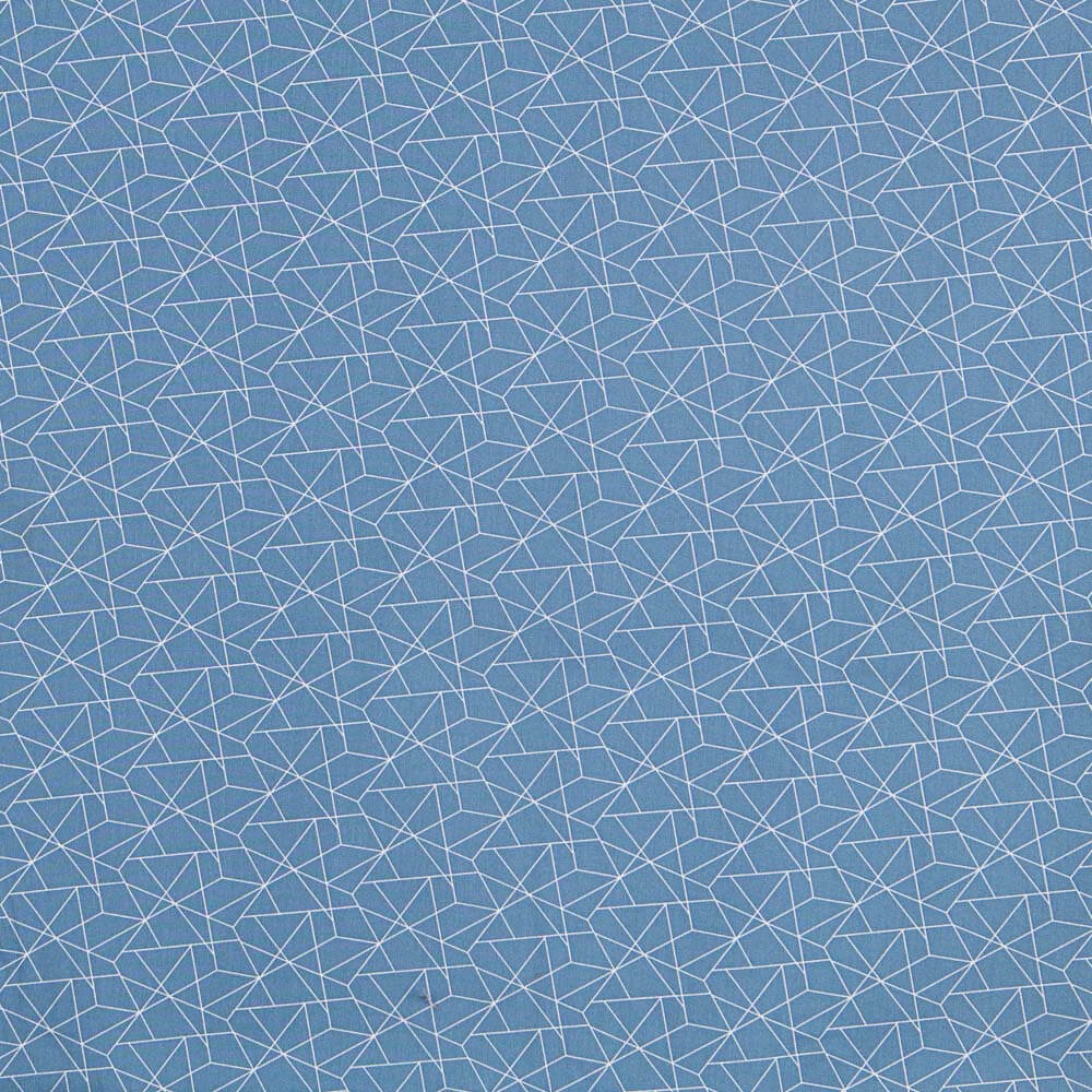 Piktogramm-Popeline in Denim-Blau - Ribes y Casals