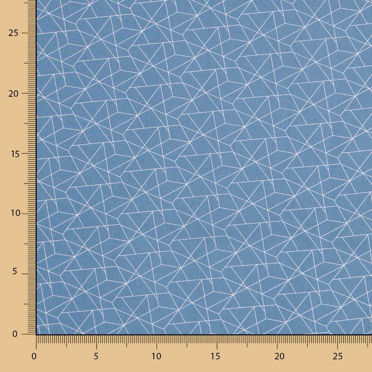 Piktogramm-Popeline in Denim-Blau - Ribes y Casals