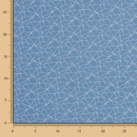 Piktogramm-Popeline in Denim-Blau - Ribes y Casals