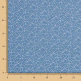 Piktogramm-Popeline in Denim-Blau - Ribes y Casals