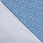 Piktogramm-Popeline in Denim-Blau - Ribes y Casals